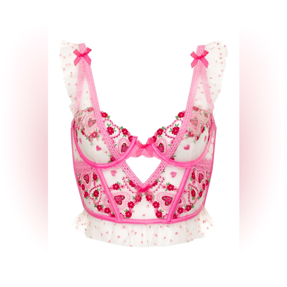 For Love and Lemons Whimsical Garden bustier, 36DD